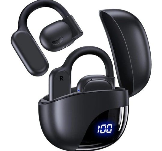 Open Ear Earbuds Bluetooth Headphones 80Hrs Playtime Wireless Earbuds