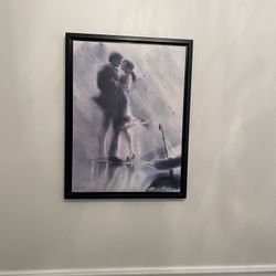 Painting In Frame -Prouistian blue 