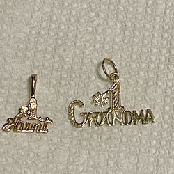 Set 2 SOLID 14KT Gold Small Charms