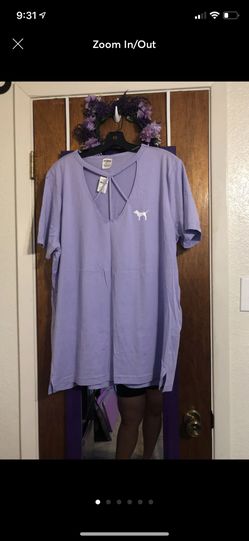 PINK Purple Cutout T-shirt