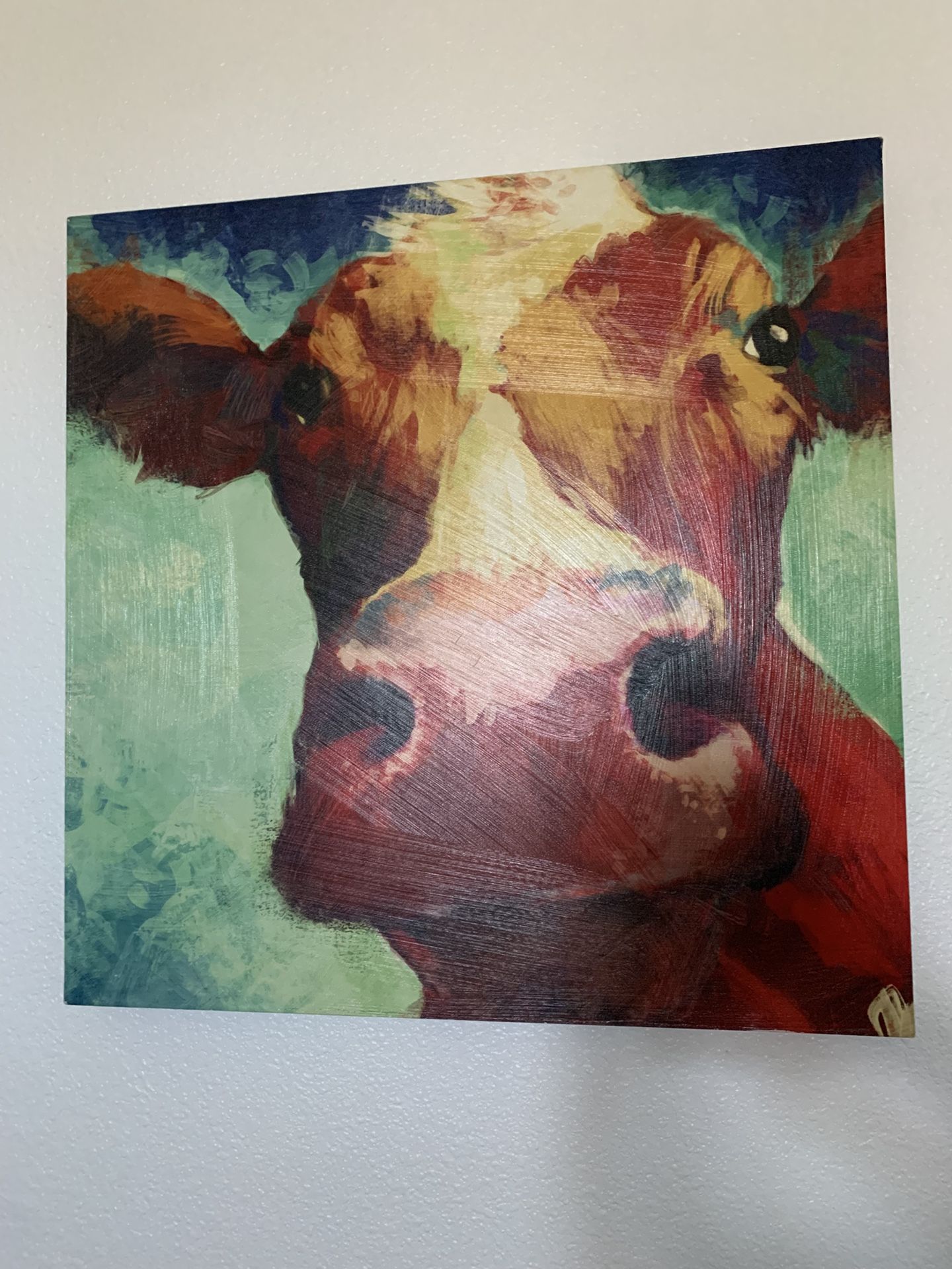 Cow Canvas Hand Painted