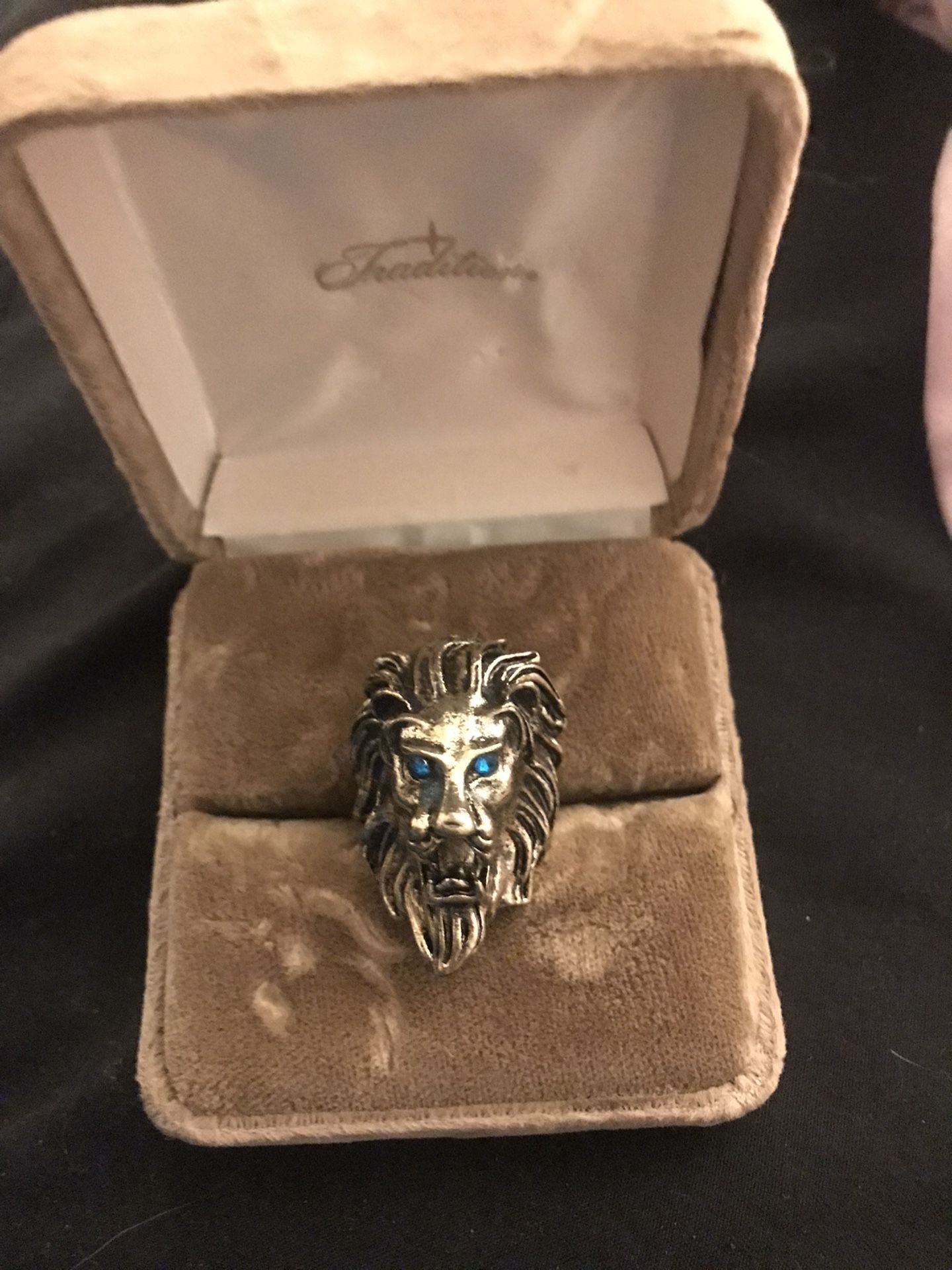 Men’s Lion Head Ring Tibetan Silver