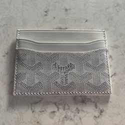 White Goyard Card Holder