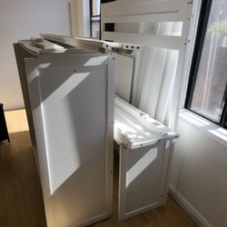 Full Size Mattress And Loft Bed With Desk And Closet 