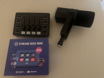 Fifine Mic, Mixer, and Streamdeck Mini