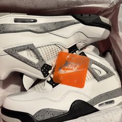 Nike Jordan Retro 4s White Cement M 9.5 Brand New Authentic 