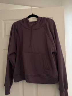 Purple Half-Zip Hoodie Sweatshirt