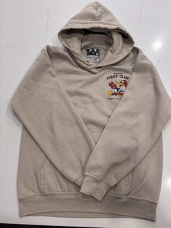 Riot Society Y2K Vtg Hoodie Pullover  Woody’s Fight Club Men’s Size S/Beige