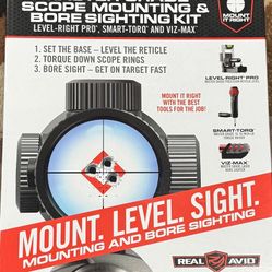 Real Avid Scope Mounting and Bore Sighting Kit | Includes Scope Leveling Kit, 10 to 70 inch-lb Torque Screwdriver & Green Laser Bore Sighter | Complet