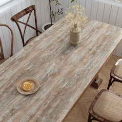 Distressed Light Wood Grain Peel  Stick Contact Paper Wallpaper 32x118 Waterproof