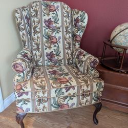Newly Reupholstered Wingback Armchair 