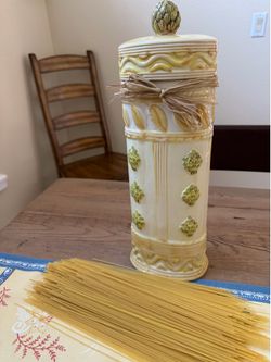 Vintage porcelain Artichoke Canister