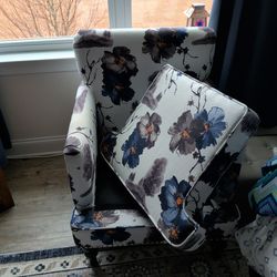 Blue Floral Chair