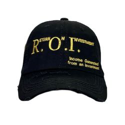 R.O.I (Return On Investment) Distressed Hat