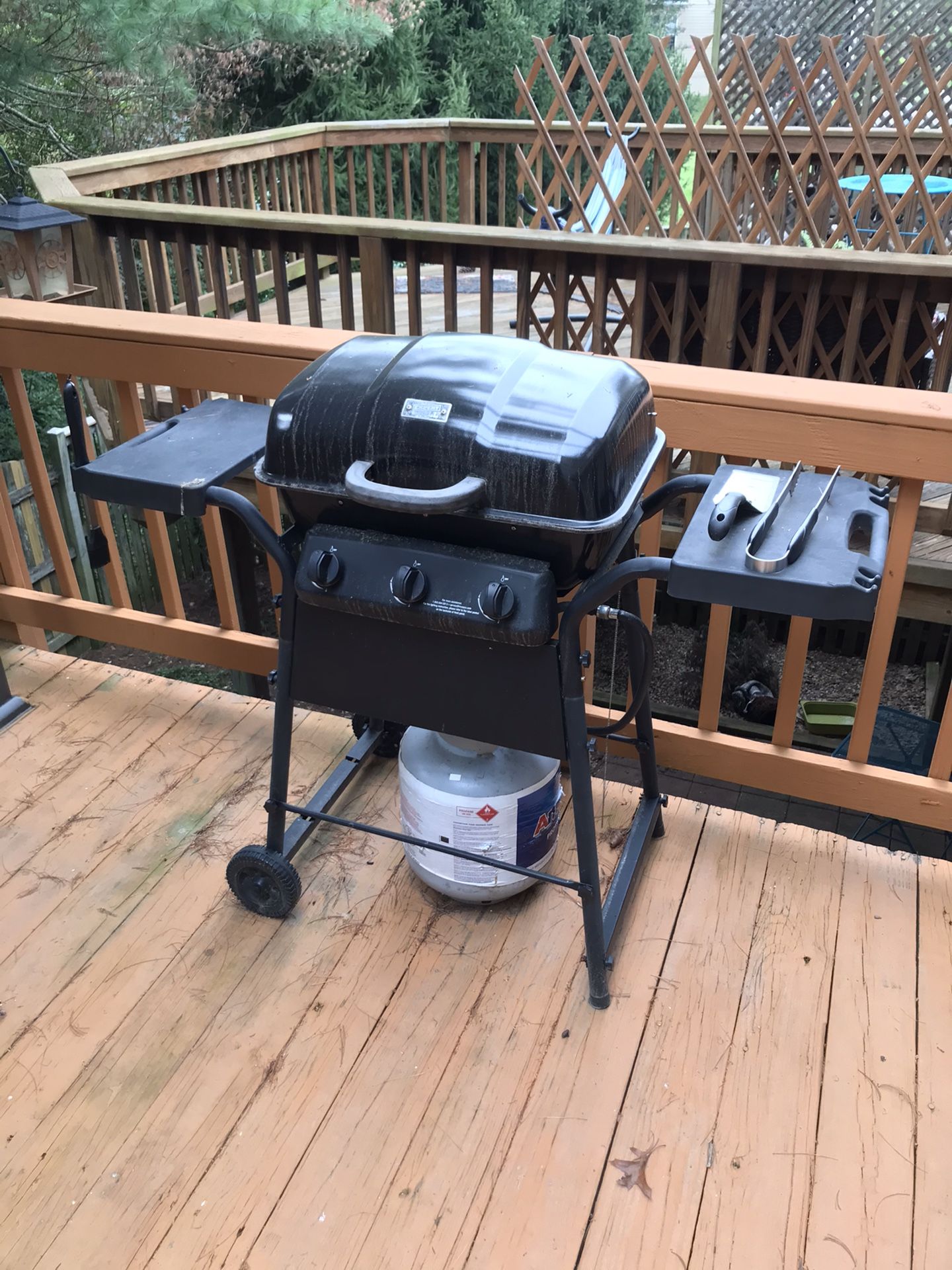 Grill and Propane Tank