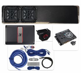 CHEVY SILVERADO GMC SIERRA 2019-2026 4 DOORS FULL BASS PACKAGE KICKER AUDIO INSTALLED