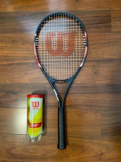 Wilson Fusion XL Tennis Racket – New + Free Tennis Balls