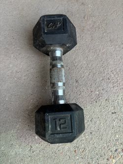 Single 12 lb dumbbell