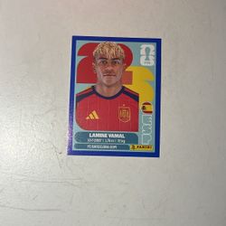  Lamine Yamal Blue Border Panini Sticker/Card 2026 – Spain & FC Barcelona