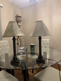 Two nightstand lamps