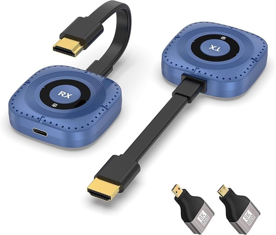 Wireless HDMI Transmitter and Receiver 4K Decode 165FT/50M, HDMI Wireless Transmitter and Receiver Native 1080P Output Video and Audio to Monitor/TV/P