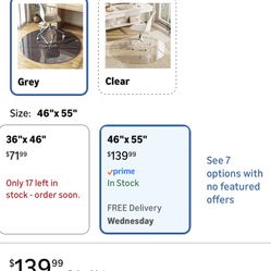  46" × 55" [Tempered Glass] Chair Mat for carpet