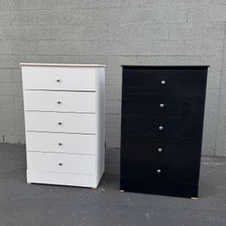 New 5 Drawer Dresser White Or Black Color Chest Available 