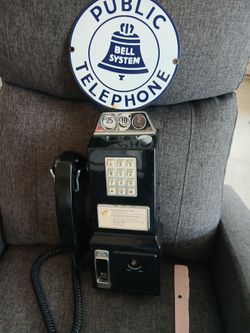 Porcelain Sign with Phone