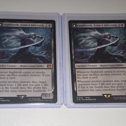 2 Magic The Gathering Final Fantasy Sephiroth, Fabled SOLDIER/ Sephiroth, One-Winged Angel Mythic #0115 