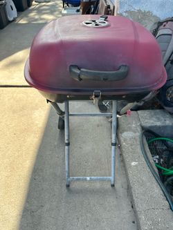 Americana Walk-A-Bout Portable Charcoal Grill – Folding/Wheeled