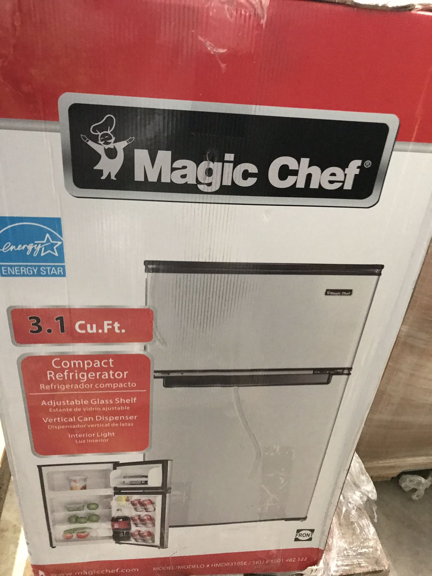 Magic Chef 3.1 cu. ft. Mini Fridge in Stainless Look