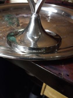 "England Silver candle holded"