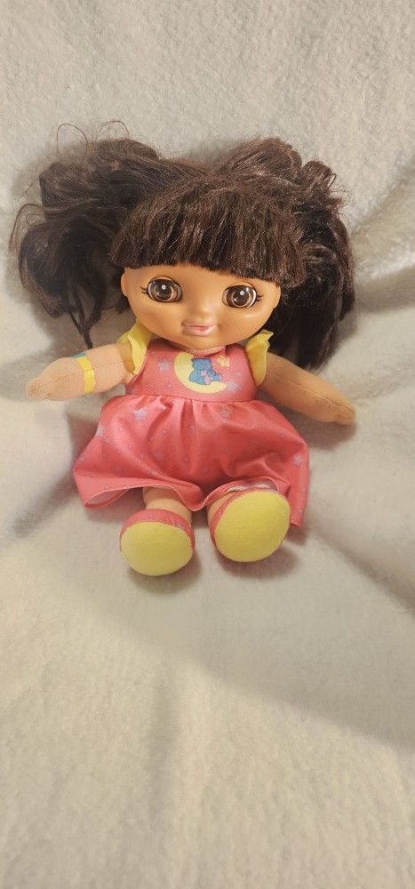 Dora The Explorer Sweet Dreams Mattel Talking Bi-Lingual 12-Inch Doll Works