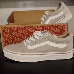 Brand New Pair Of  Vans Summer Canvas Taupe ,Size 8 Women's 