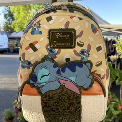 DISNEY LOUNGEFLY LILO & STITCH SPAM MUSUBI STITCH MINI BACKPACK 