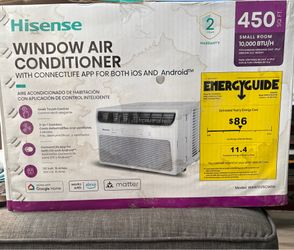 Hisense Window air conditioner 10000 BYU,  450 sq ft.