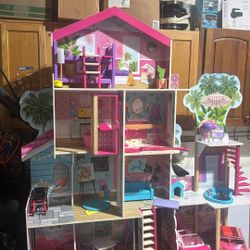 KidKraft Shimmer Mansion Wooden Dollhouse 