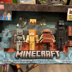 Minecraft Soul Sand Valley Adventure Action Figure Set New Box Damage