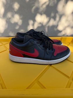 Air Jordan 1 Low Bred Twist Black/Red – Men’s Size 8.5