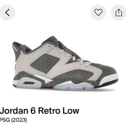 PARIS SAINT-GERMAIN X JORDAN 6 RETRO LOW 'IRON GREY'