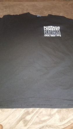 Miranda Lambert tour certified platinum tour crew shirt