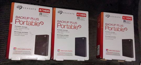 Segate harddrives 4 and 5tb
