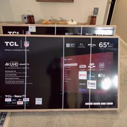 TCL 65" 4K UHD Smart Roku TV