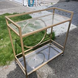Bronze Art Deco Bar Cart