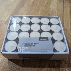 100 count Tealight set, brand new.