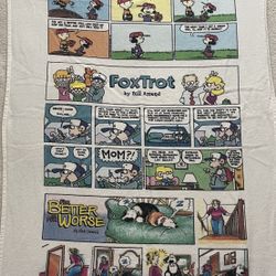 Vintage Beach Towel With Comics Peanuts Fox Trot For Better Or For Worse NOS