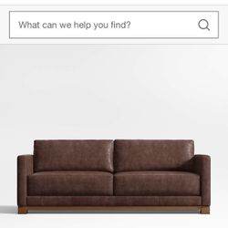 Crate & Barrel Leather Couch