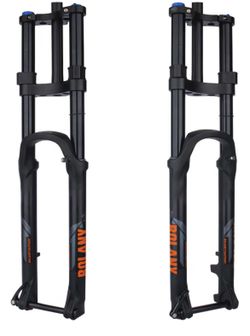LIKE NEW Bolany Dual-Crown Bike Suspension Fork – Tapered Steerer – 27.5