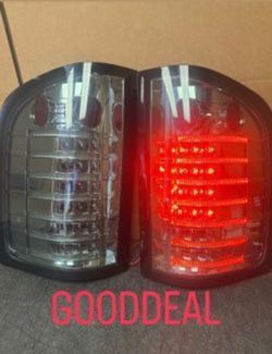 Ot4 Fit 07-13 Chevy Silverado Full Led Chrome Smoke Taillight Lights Lamp