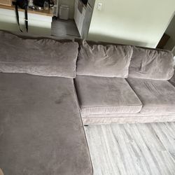 Comfortable couch and chase lounge.